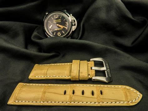 panerai 24 alligator bracelet|panerai watch straps.